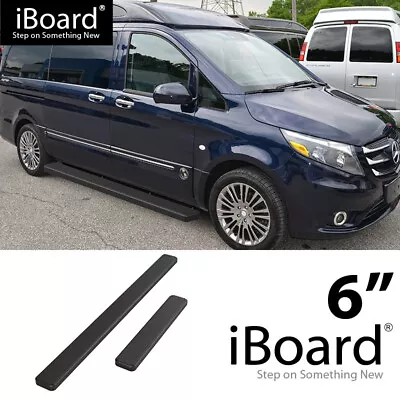 Running Board Step 6in Aluminum Black Fit Mercedes-Benz Metris Cargo Van 16-23 • $219