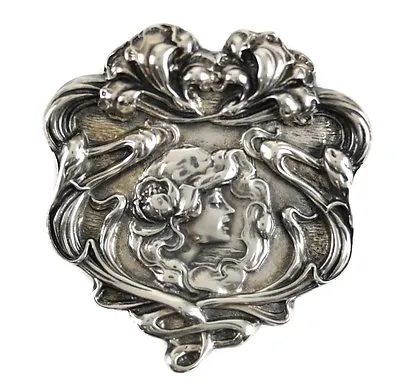 HUGE Sterling Silver Metropolitan Museum Of Art MMA Art Nouveau Design Brooch • $304.15