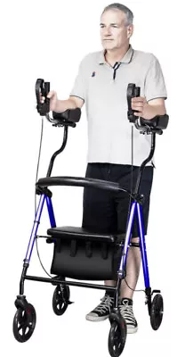 $95.79 • Buy NEW EL- WALKER Upgrade Upright Rollator Walker Medical Aid Stand Walking
