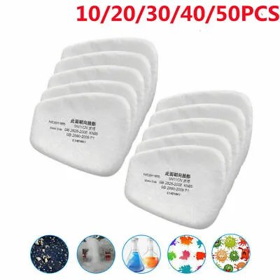 $12.38 • Buy 10-50pcs 5N11 Particulate Filter Respirator Cotton For Gas Cover 6200/6800/7502