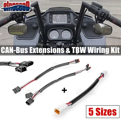 CAN-Bus Extensions & TBW Handlebar Wiring Kit For Harley Softail Touring 2016-24 • $32.39