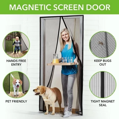 £9.99 • Buy Homitt Magnetic Curtain Screen Door Heavy Duty Mesh Mosquito Fly Bug Insect Net