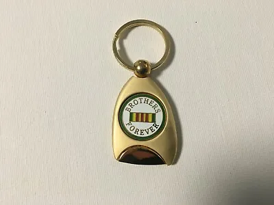 Us Forces Vietnam Veterans  Brothers Forever  Gold Plated Die Cast Zinc Key Ring • $9.91