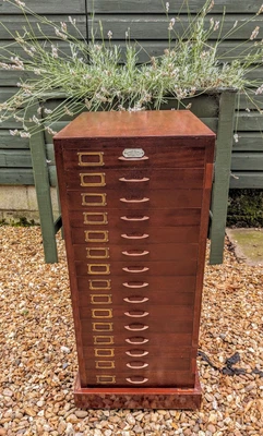 £695 • Buy Superb 1930 Mahogany 15 Drawer Collectors Chest - Wm Nicholson & Son Leeds Ltd. 