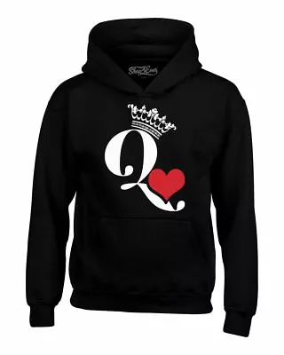 Queen Of Hearts Hoodies Matching Couples Girlfriend Wife Anniversary Sweatshirts • $29.99