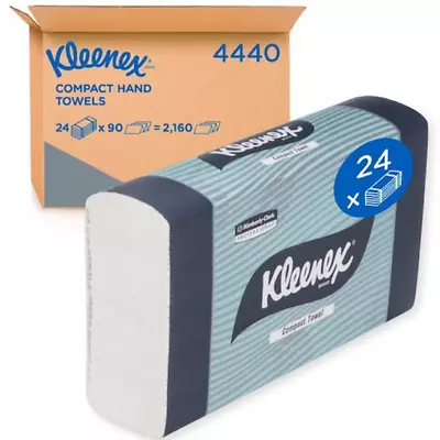 BIG SALE Kimberly Clark Kleenex Compact Hand Towel 24 Packsx90 Towels 4440 • $69.99