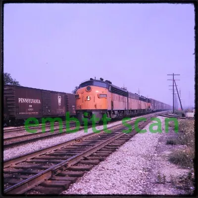 Original Slide MILW Milwaukee Road EMD F7A #88A Freight 1970 McCook IL • $7