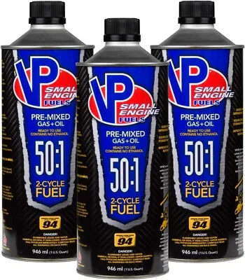 VP Racing Fuels 6235 Ready To Use 50:1 Premixed 2-Cycle Small Engine Fuel 3 Qt • $32.21