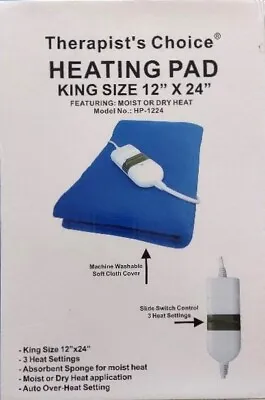 Therapist's Choice HEATING PAD King Size 12  X 24  Moist Or Dry Heat • $9.99