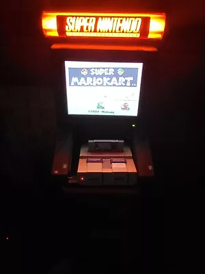 Upper Halve Of Snes Kiosk With Snes System And 2 Controllers And Super Mario... • $3000