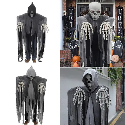 £20.95 • Buy Halloween Full Size Human Model Skull Skeleton Mask And Hands Bones Party Props