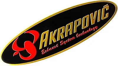 1 X Oval Akrapovic 3D Exhaust Sticker Decal Logo Heat Resistant Aluminium Metal • $10.20