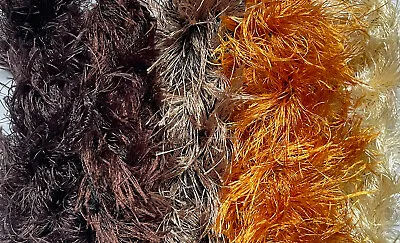 £3.69 • Buy Job Lot Bundle Yarn Wool Crafts Pom Pom Fancy Eyelash Tinsel 5x 10 Meters #142