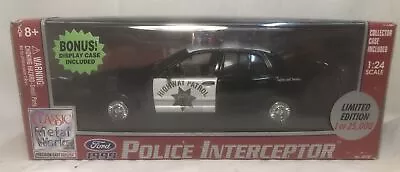 Classic Metal Works 1999 Police Interceptor California Highway Patrol 1:24 Ford • $18