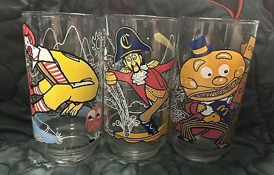 Vintage 1977 McDonalds Character Collector Series Glasses (Set Of 3) • $15