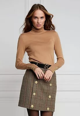 Holland Cooper Knightsbridge Bourbon Tweed Skirt UK 14 RRP £199 • £120