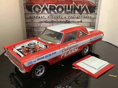 1:18 Highway 61 1965 Plymouth AWB “Butch Leal California Flash MA# 709 • $189.99