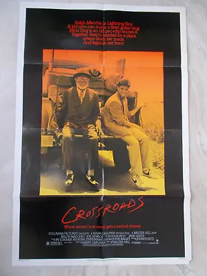 CROSSROADS Original 1986 One Sheet Movie Poster Folded And In Vg Condition • $12