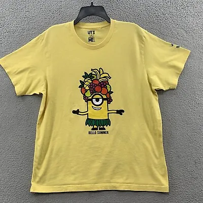 Uniqlo UT X Despicable Me Minions Graphic T-Shirt Mens Adult XL Yellow Logo • $14.99