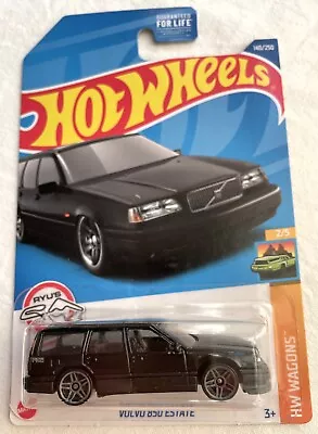 Hot Wheels 1/64 Diecast HW Wagons Black Volvo 850 Estate • $2.90