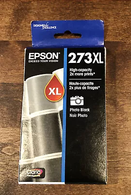 Epson 273XL High-Capacity Black Ink Cartridge Exp 12/2018 Brand New Sealed • $15
