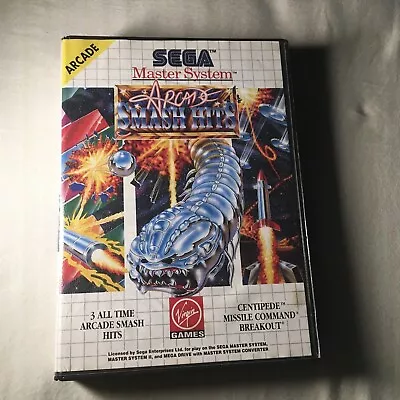 Arcade Smash Hits (Sega Master System) Centipede Missle Command Breakout W/ Book • $60