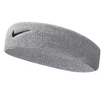 Nike Swoosh Cotton Nylon Sports Headband  Silver / Black • $19.99