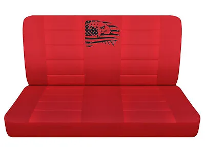 Truck Seat Covers Fits Ford F 100 1953-1978 Eagle Flag On Red Seat Cover • $89.99