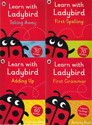 Ladybird First Learning 4 Book Set Keys Stage 1 Age 5-7 Maths & English • £7.99