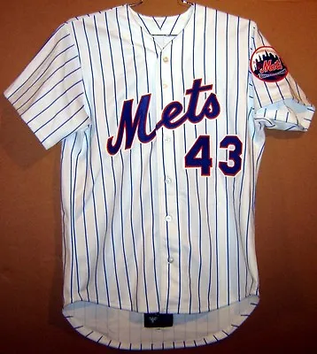 New York Mets Rigo Beltran #43 White Pinstripe Game Worn Size 46 Jersey • $244