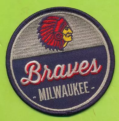 3-1/2   Milwaukee Braves Embroidered Iron On Patch  (1953-1956) • $6