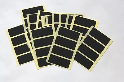 80 Matt Black Stickers-sticky Coloured Self Adhesive Labels For Colour Coding • £2.59