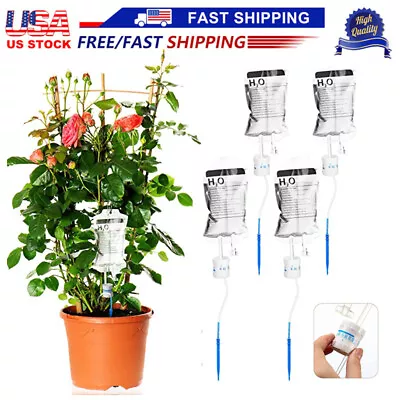$15.98 • Buy Automatic Self Watering System IV Drip Bag Plant Life Support Drip Irrigation 🌱