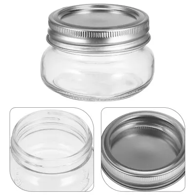  6Pcs Small Mason Jars With Airtight Lid Clear Glass Canning Jar Reusable Small • £22.26