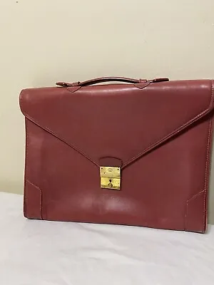 $499 • Buy VINTAGE Gucci Briefcase Document Case Brick Brown Soft Leather Made In ITALY