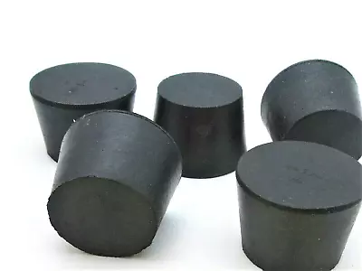 1 1/4  Solid Black Rubber Stoppers  Tapered Plug  Bung Plug Various Pack Sizes • $14.25