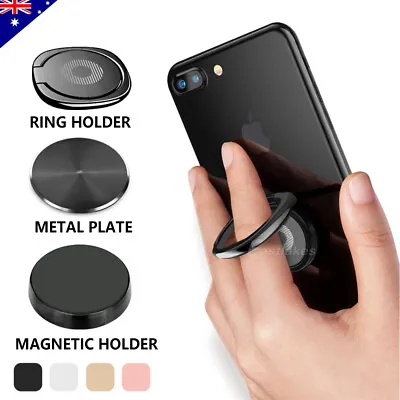 Universal Metal Grip Ring Holder Magnetic Car Mount For GPS IPhone IPad Samsung • $2.99