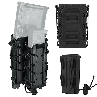 Tactical Molle Magazine Pouch For 5.56 7.62 9mm Rifle Pistol Magazine Holder Mag • $14.93