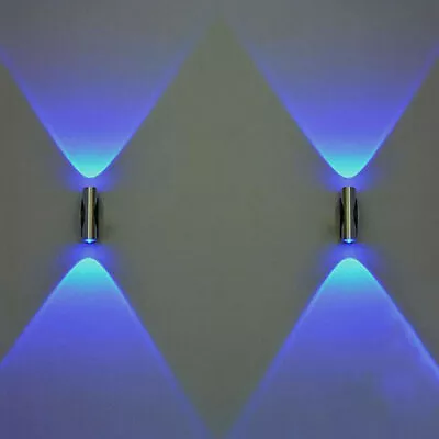 2Pcs Double-headed LED Wall Lamp Home Sconce Bar Ceiling Light Blue Wall Decors • $26.69