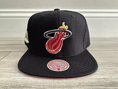 Miami Heat Hat Club Mitchell & Ness 2006 NBA Finals Pop UV Black Snapback • $75