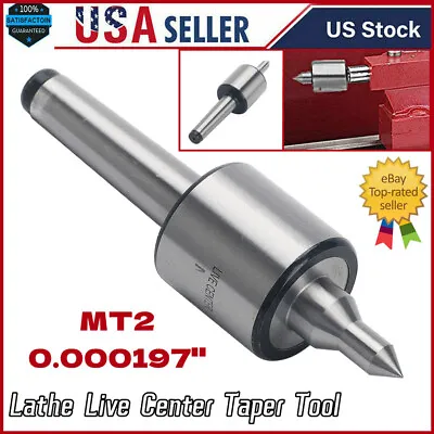 MT2 Live Center For Morse Taper Precision 0.000197'' CNC Long Spindle Lathe Tool • $16.49