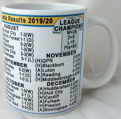 £11.95 • Buy Leeds Championship League Champions 2020 Results Coffee Tea Mug Football Shirt 