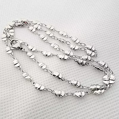 Stainless Steel Silver Chain 316L Butterfly/Bow Tie Necklace (20   3.2mm  9g) • $10.10