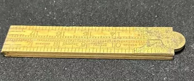 BOXWOOD RABONE No 2550 VICTORIAN ANTIQUE WOOD BRASS 24  RULE MEASURING RULER 2FT • $12.45