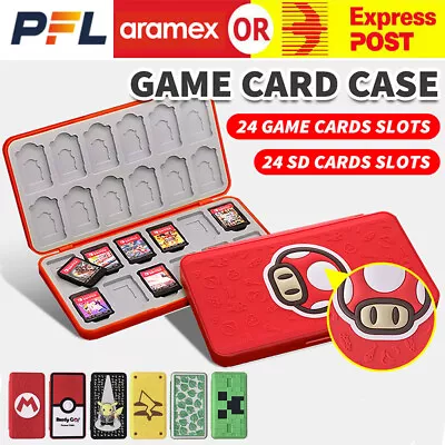 24in1 Magnetic Game Card Case Relief Pattern Storage Box Nintendo Switch/Lite AU • $11.96