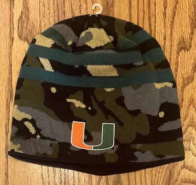 Miami Hurricanes Adidas Men’s Knit Beanie Hat • $13.99