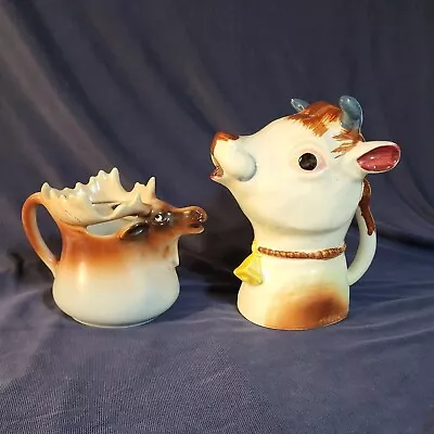 Cow And Moose Cream Pitchers • $25