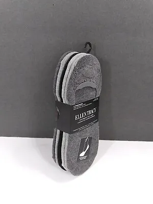 ELLEN TRACY Womens Perform Foot Shoe Liners Gray & Black Size 9-11 NEW 6 Pairs • $8.79