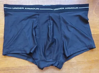 Vtg. Under Armour Men's Boxer Trunk Shorts Black Fly Opening XL China NWOT • $24