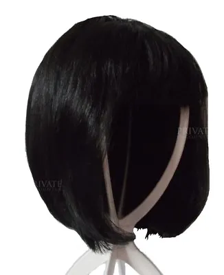 Black Bob Wig 1920’s 30's Flapper Charleston Gatsby Moll 1960’s Fancy Dress • £5.99